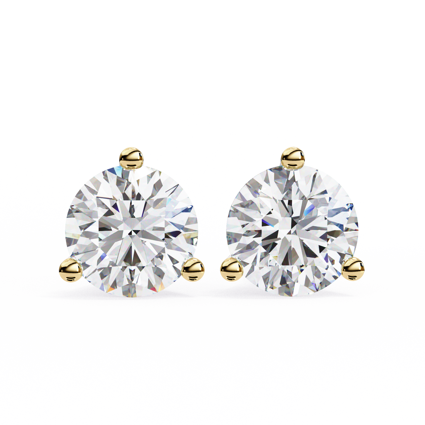 pure brilliance round lab grown diamond earrings