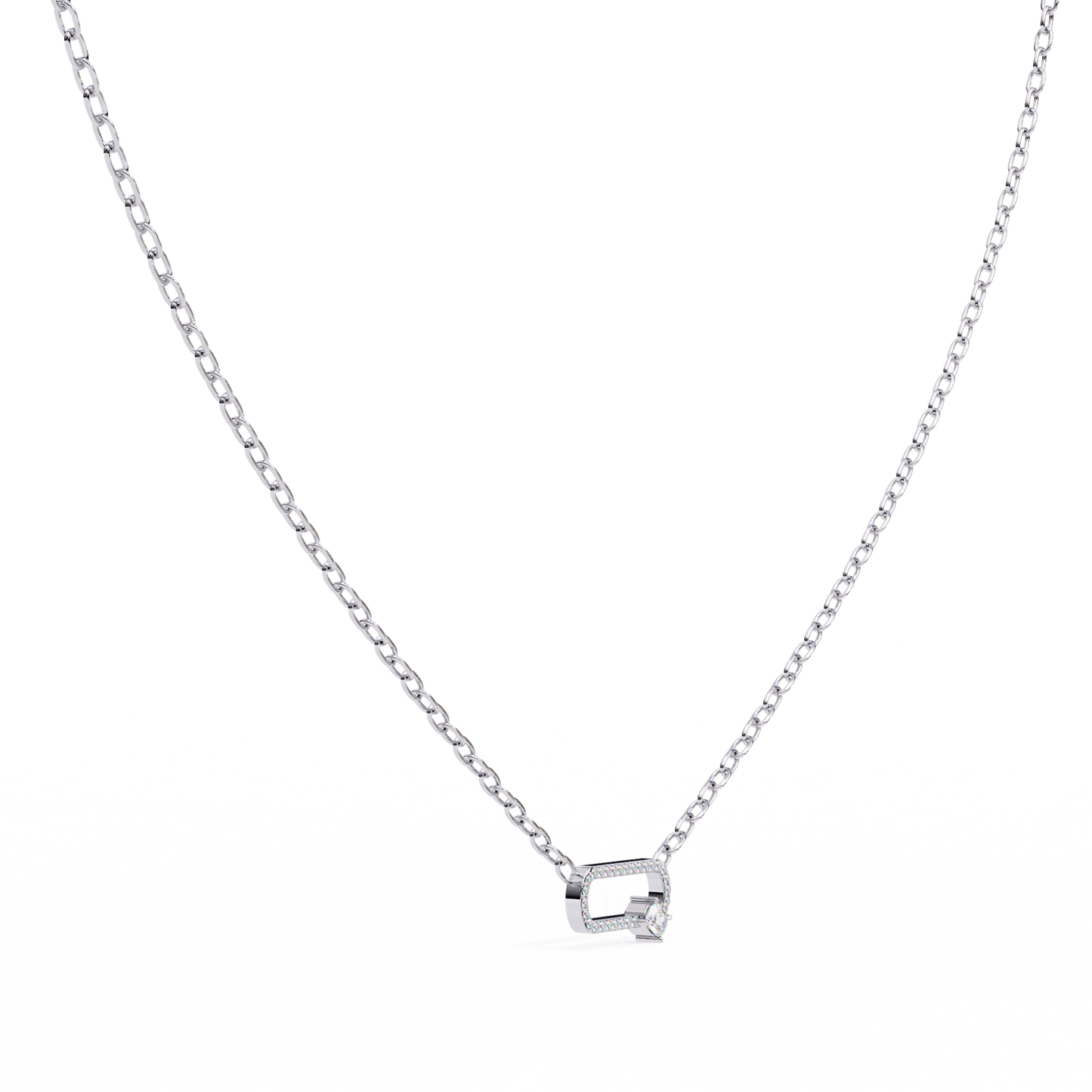 orbit charm lab grown diamond pendant