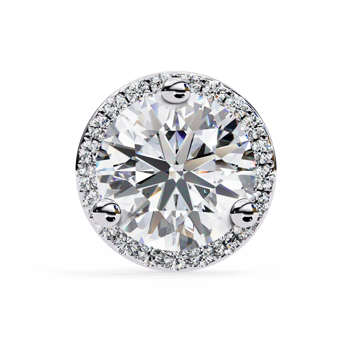eterna classic halo lab grown diamond studs