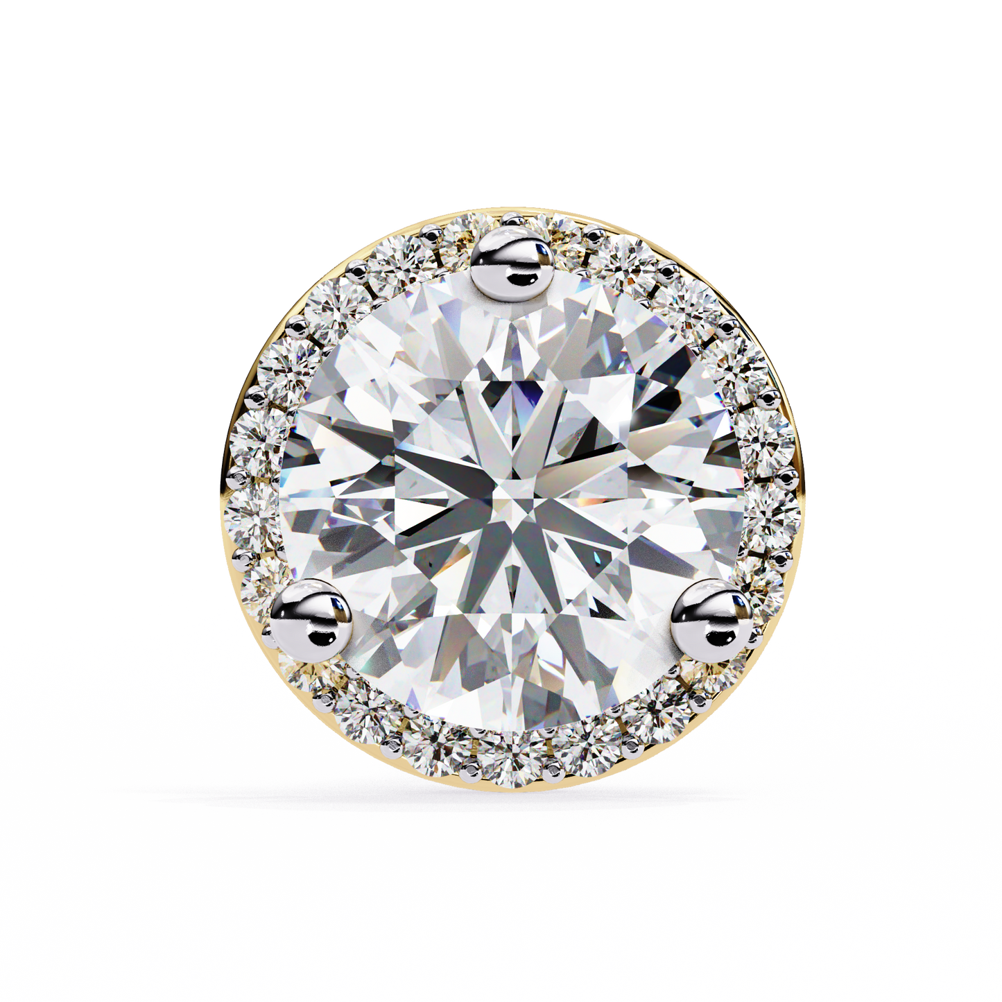 eterna classic halo lab grown diamond studs