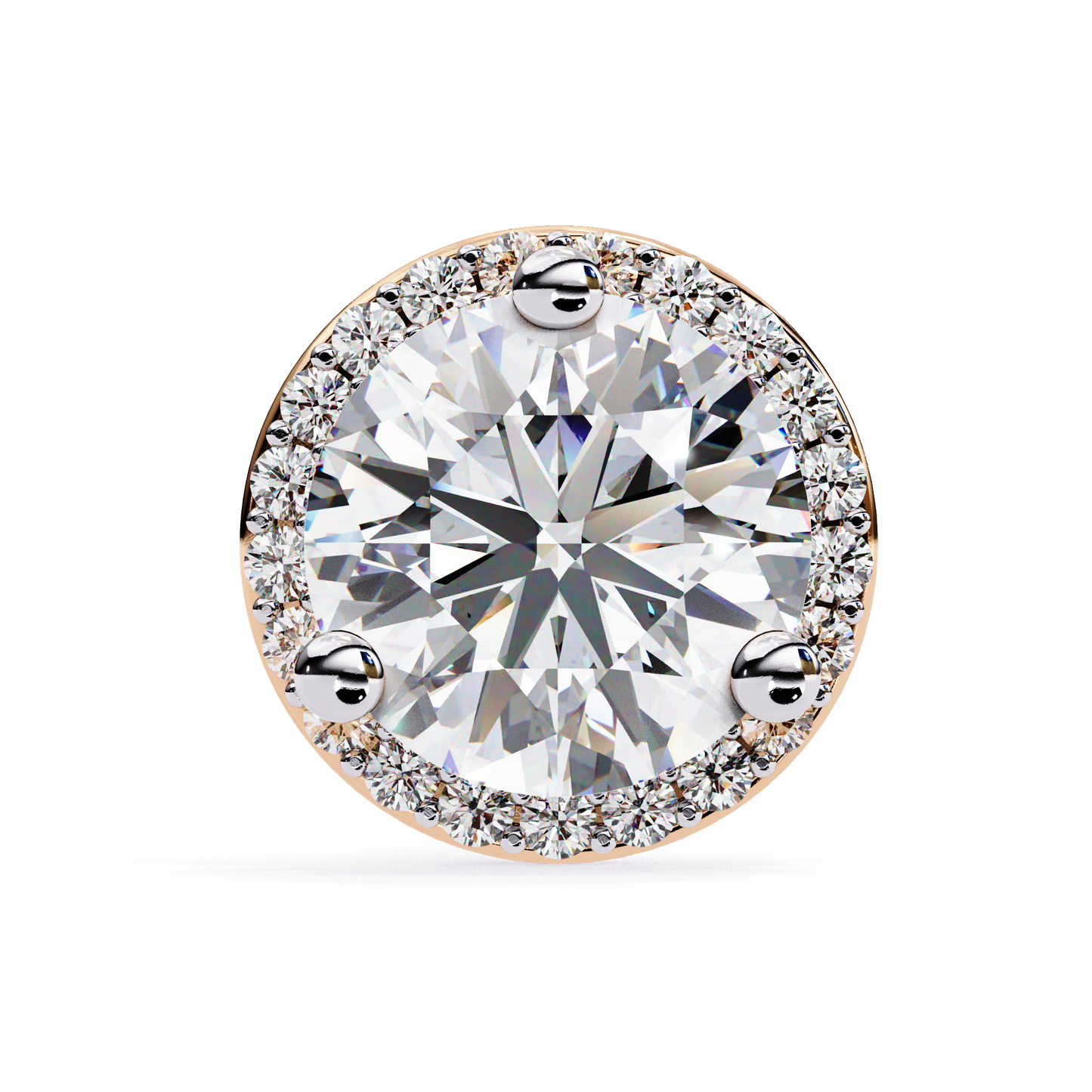 eterna classic halo lab grown diamond studs