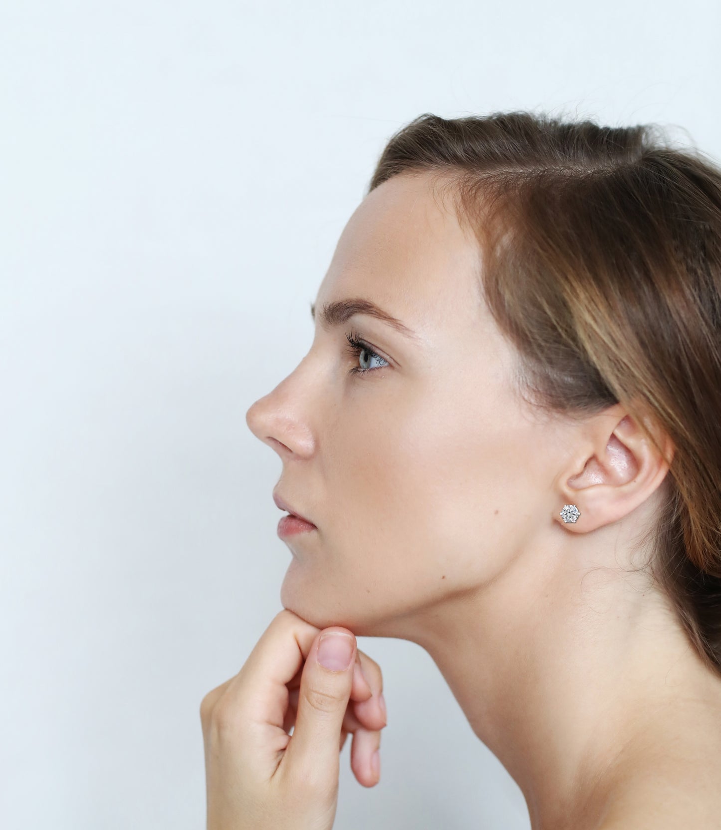 aurelia bezel lab grown diamond studs