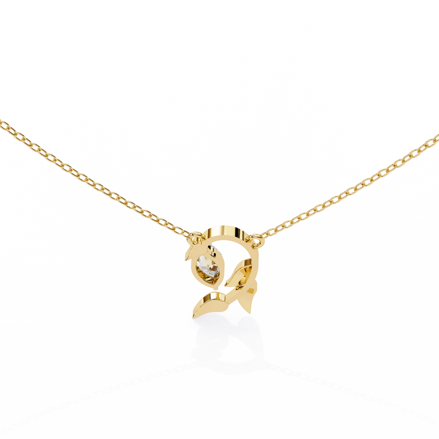 flora vine lab grown diamond pendant