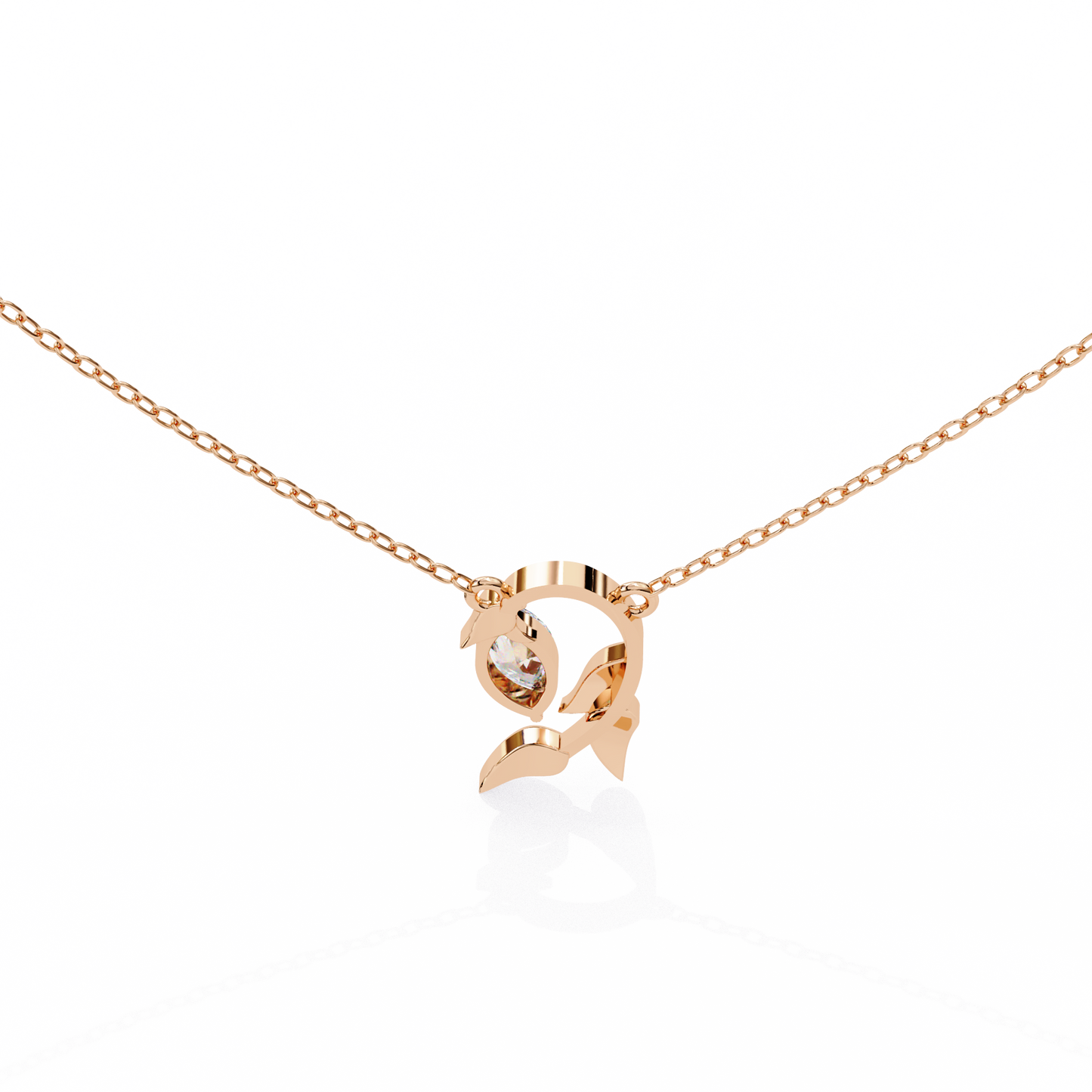 flora vine lab grown diamond pendant