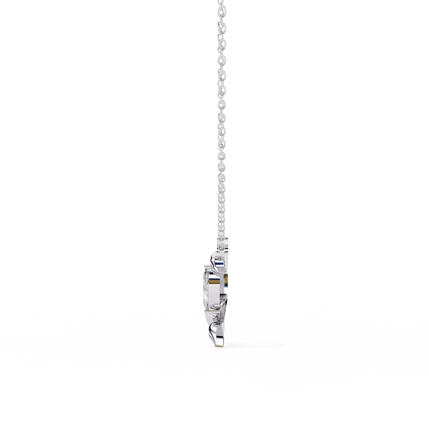 flora vine lab grown diamond pendant
