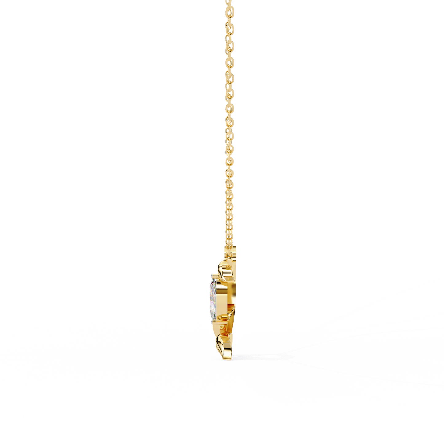 flora vine lab grown diamond pendant