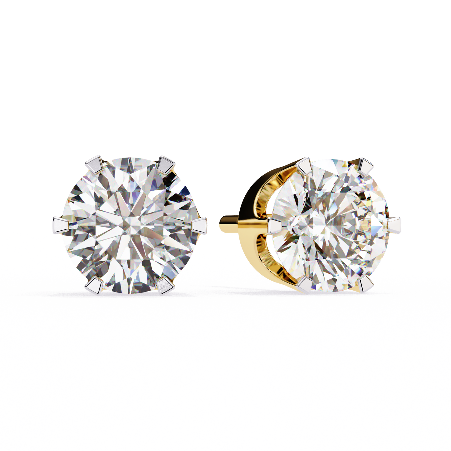 aurelia bezel lab grown diamond studs