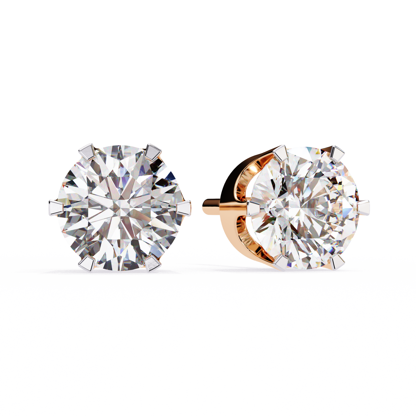 aurelia bezel lab grown diamond studs