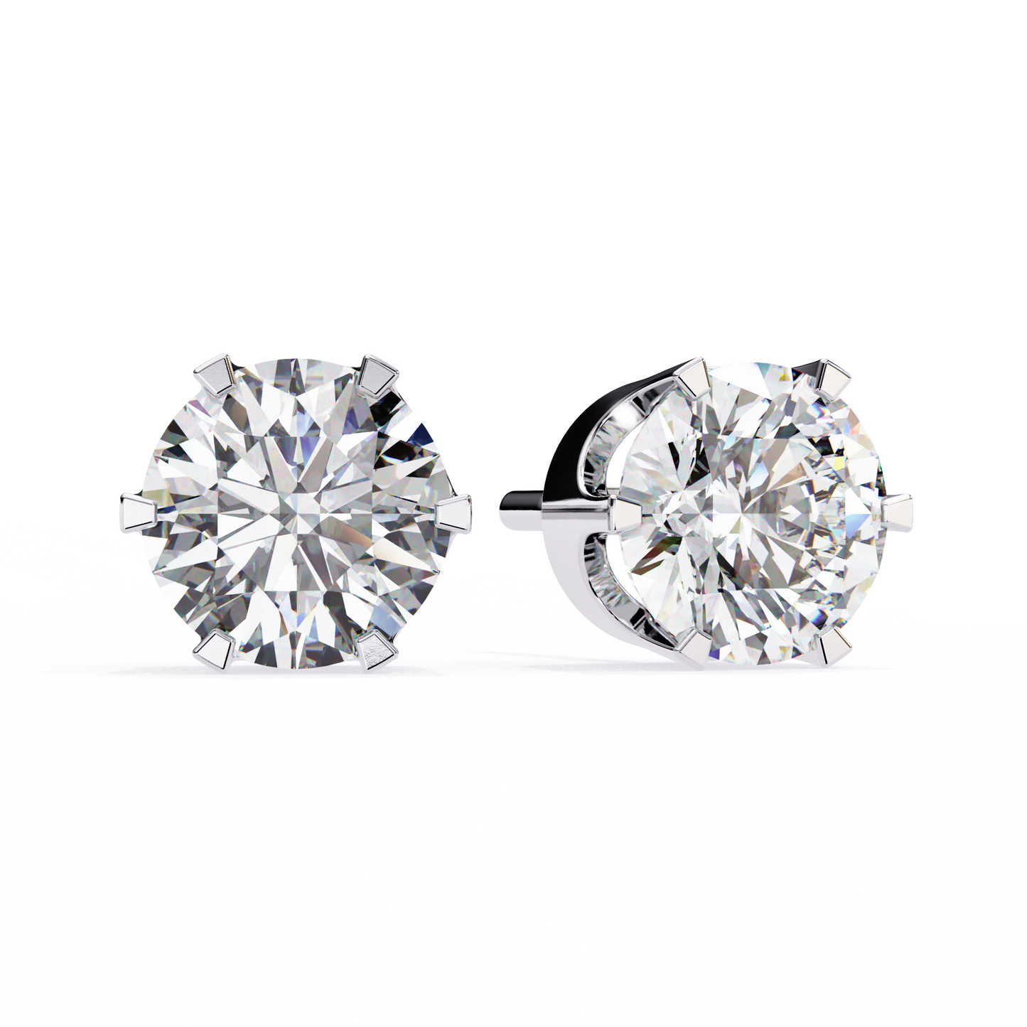 aurelia bezel lab grown diamond studs