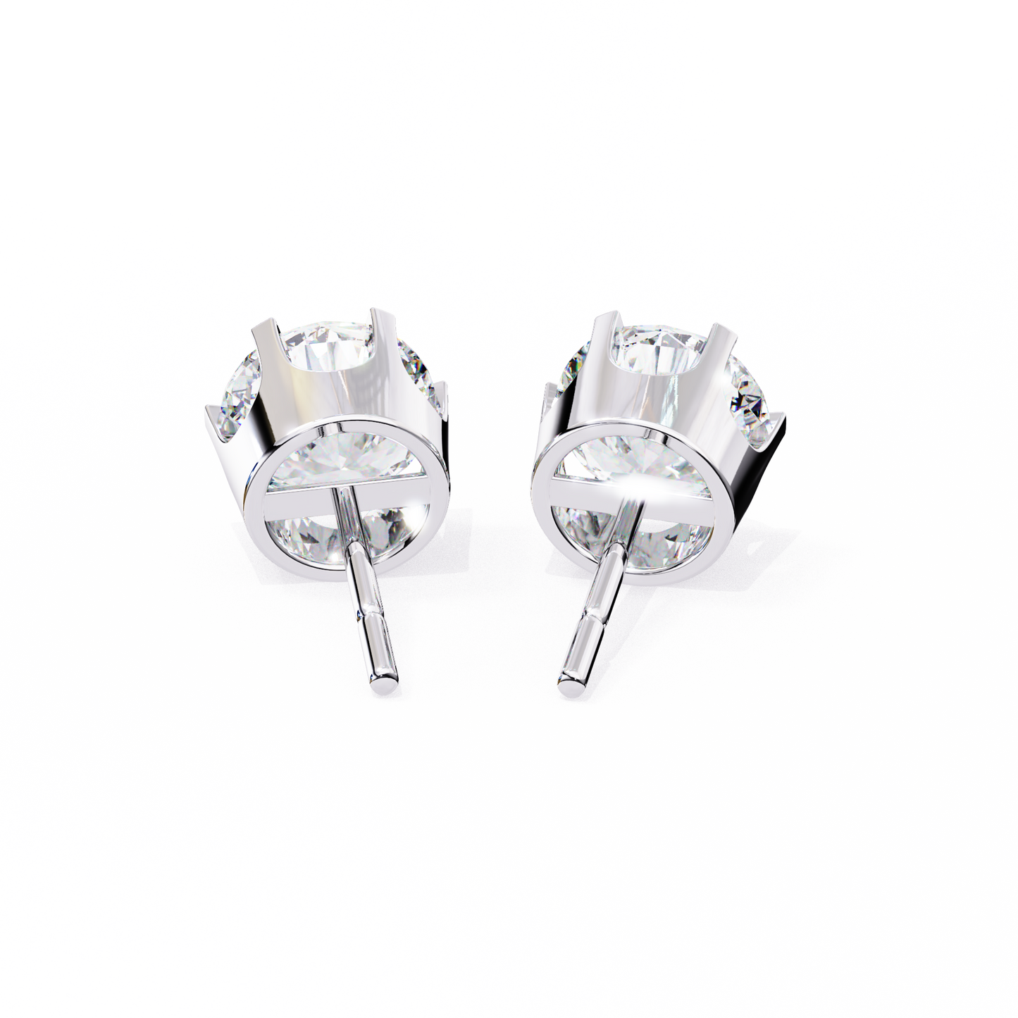 aurelia bezel lab grown diamond studs