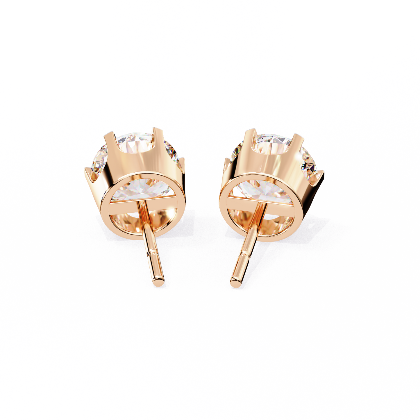 aurelia bezel lab grown diamond studs