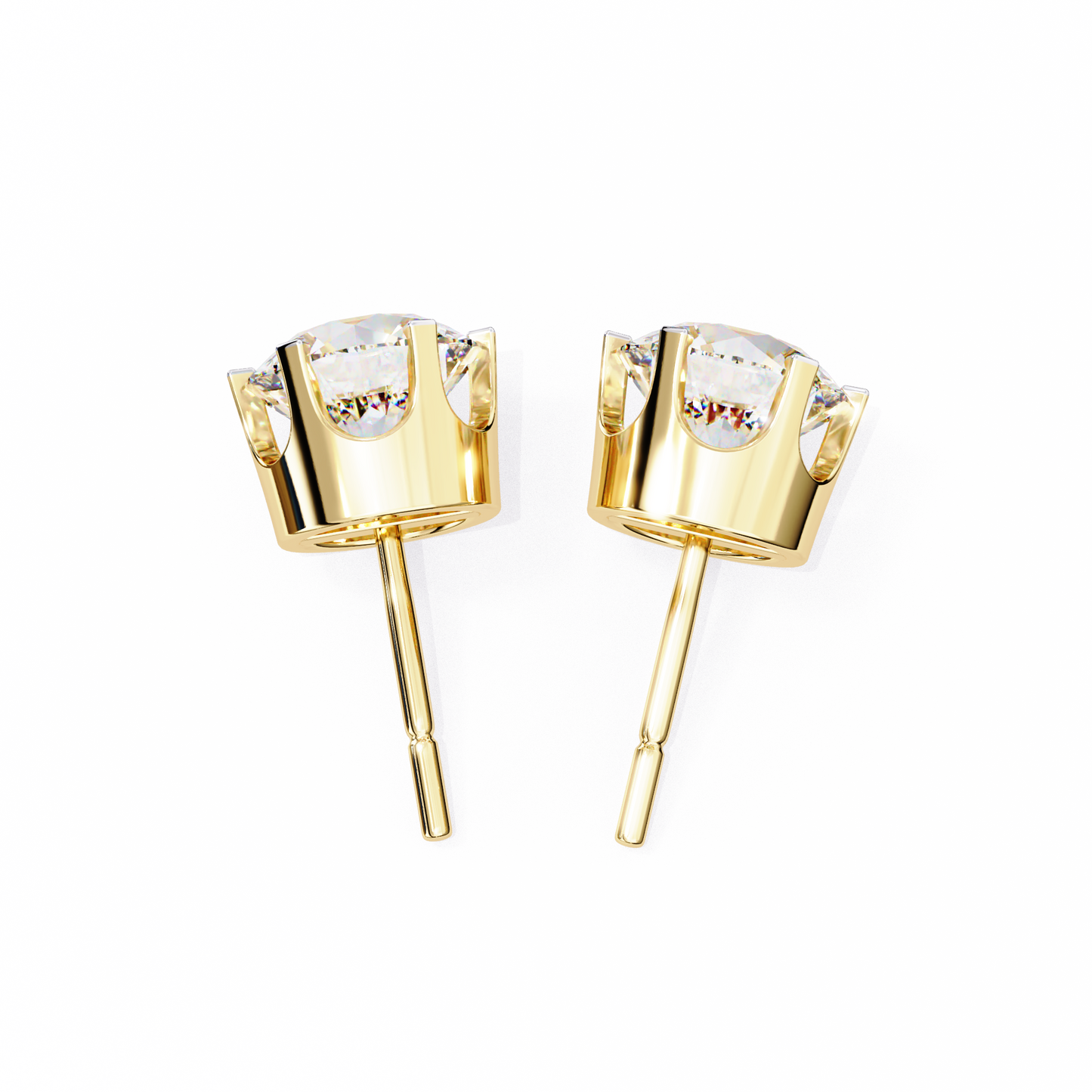 aurelia bezel lab grown diamond studs