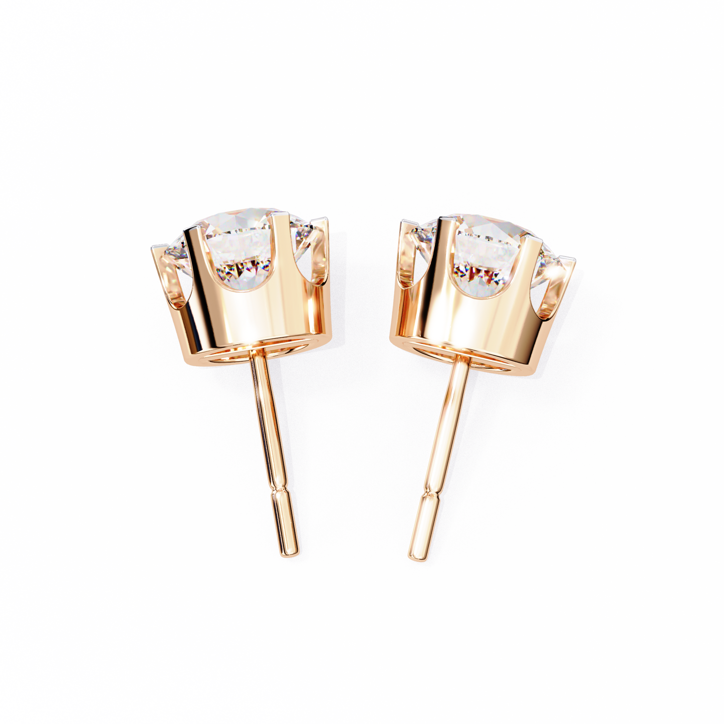 aurelia bezel lab grown diamond studs
