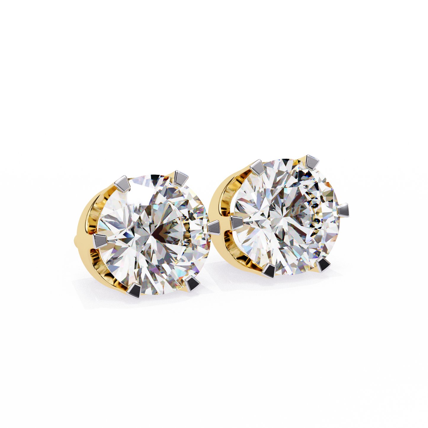 aurelia bezel lab grown diamond studs