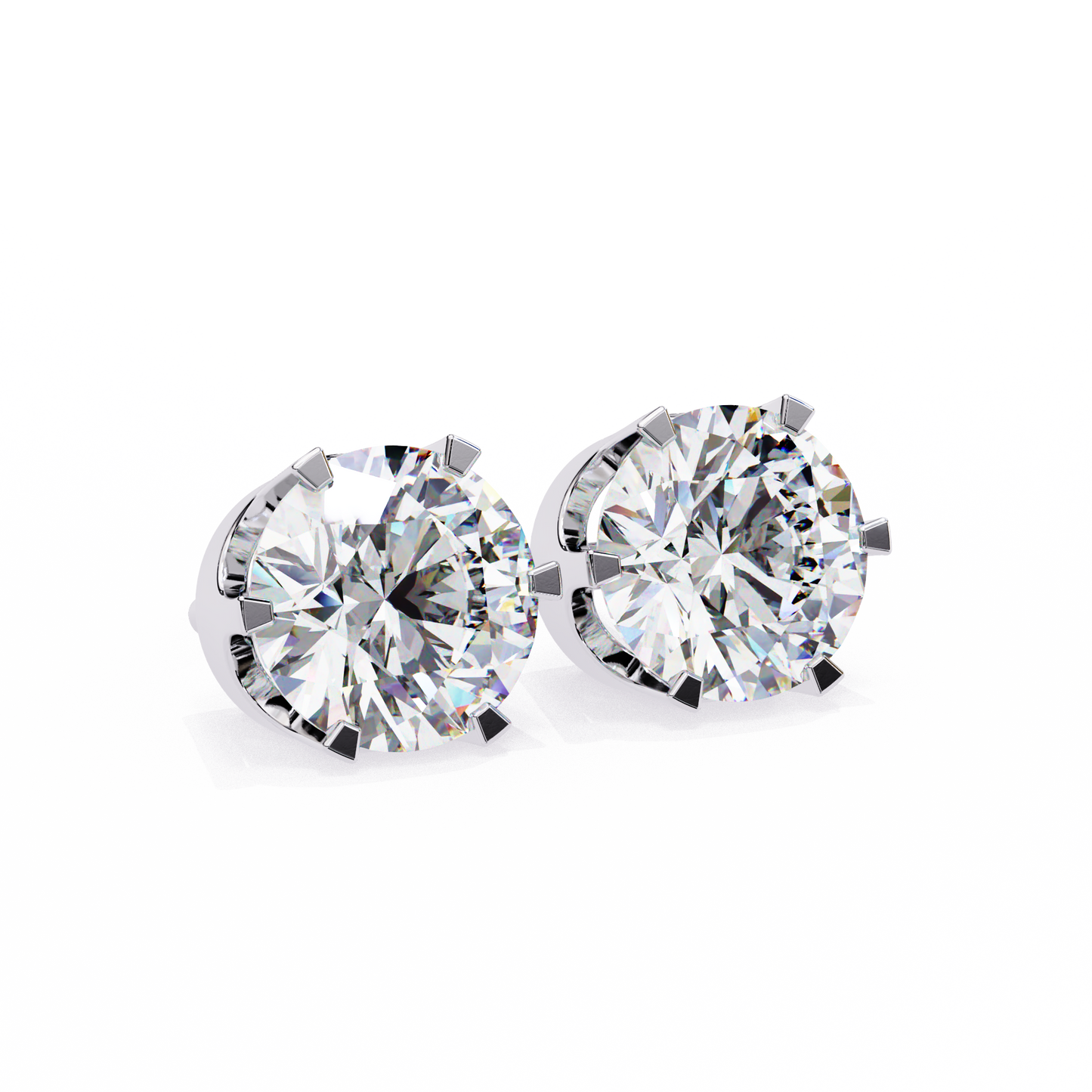 aurelia bezel lab grown diamond studs