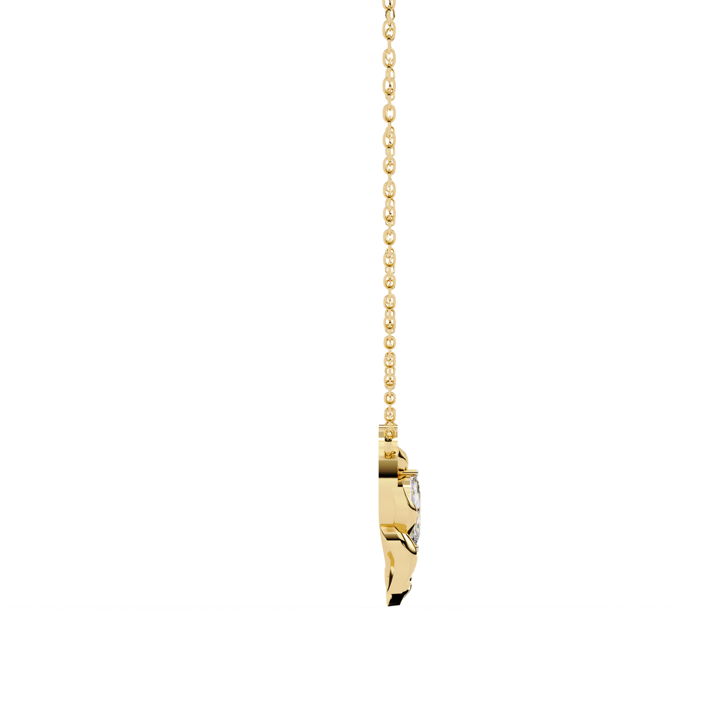 flora vine lab grown diamond pendant
