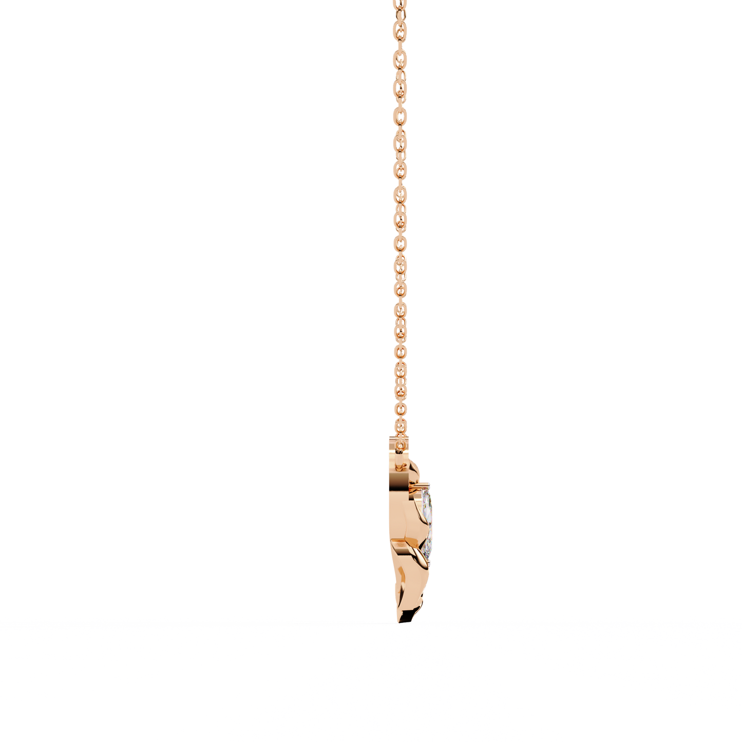 flora vine lab grown diamond pendant