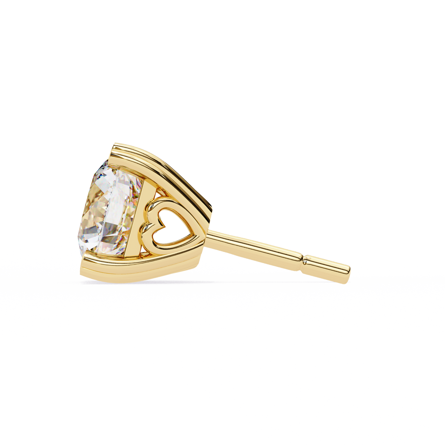 amora heart gallery lab grown diamond studs