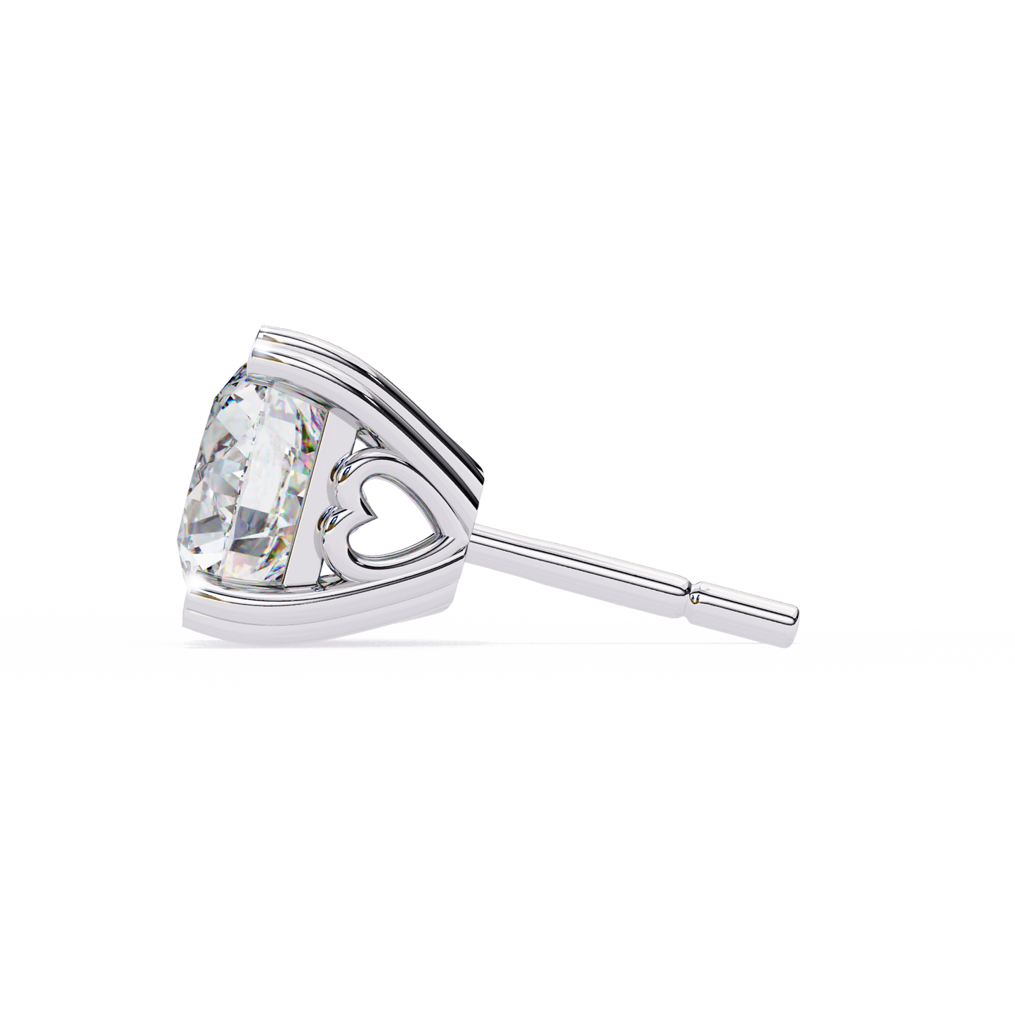 amora heart gallery lab grown diamond studs