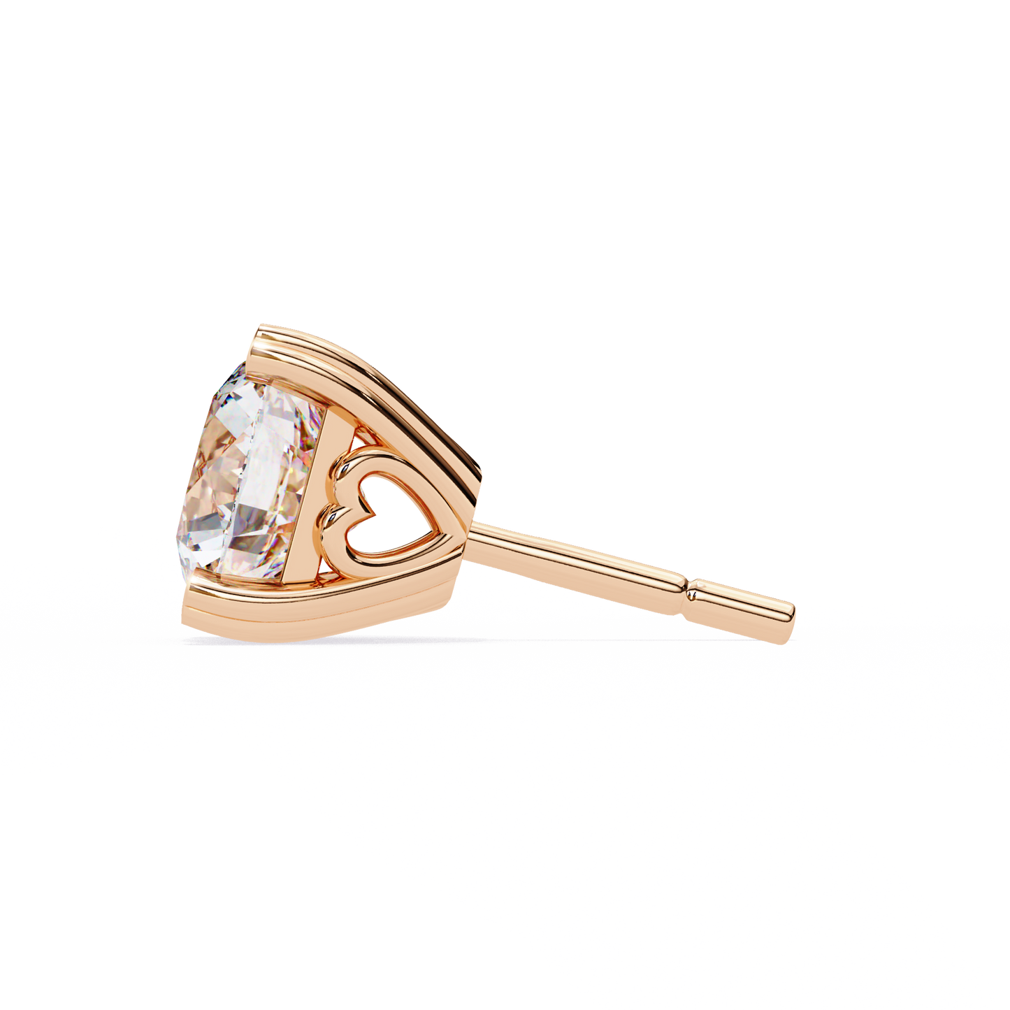 amora heart gallery lab grown diamond studs