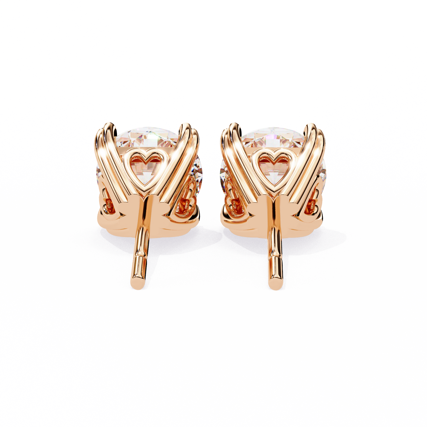 amora heart gallery lab grown diamond studs