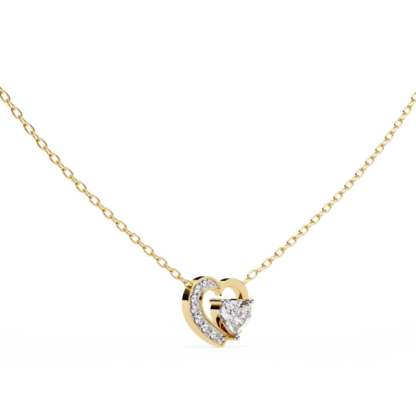 serenade heart lab grown diamond pendant
