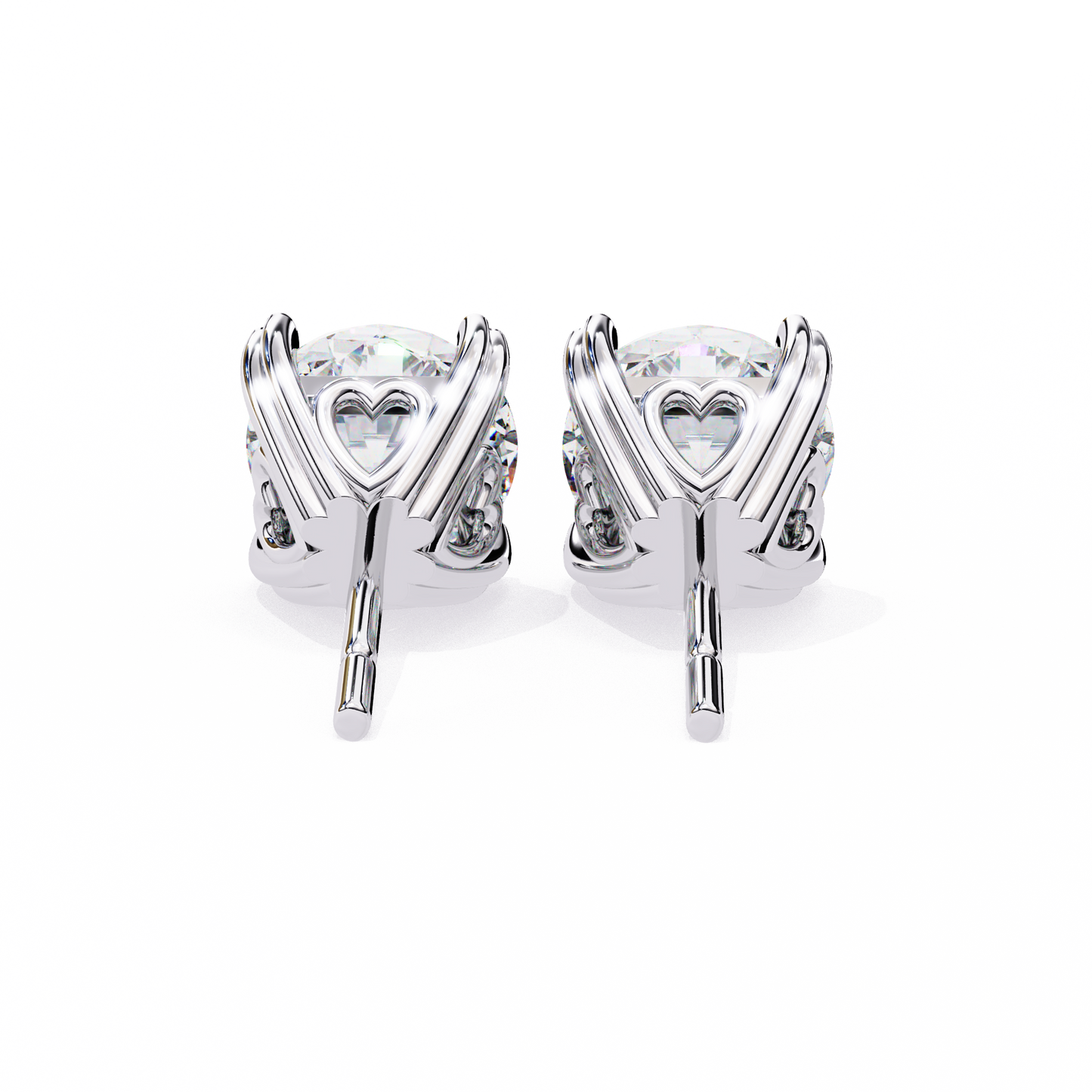 amora heart gallery lab grown diamond studs