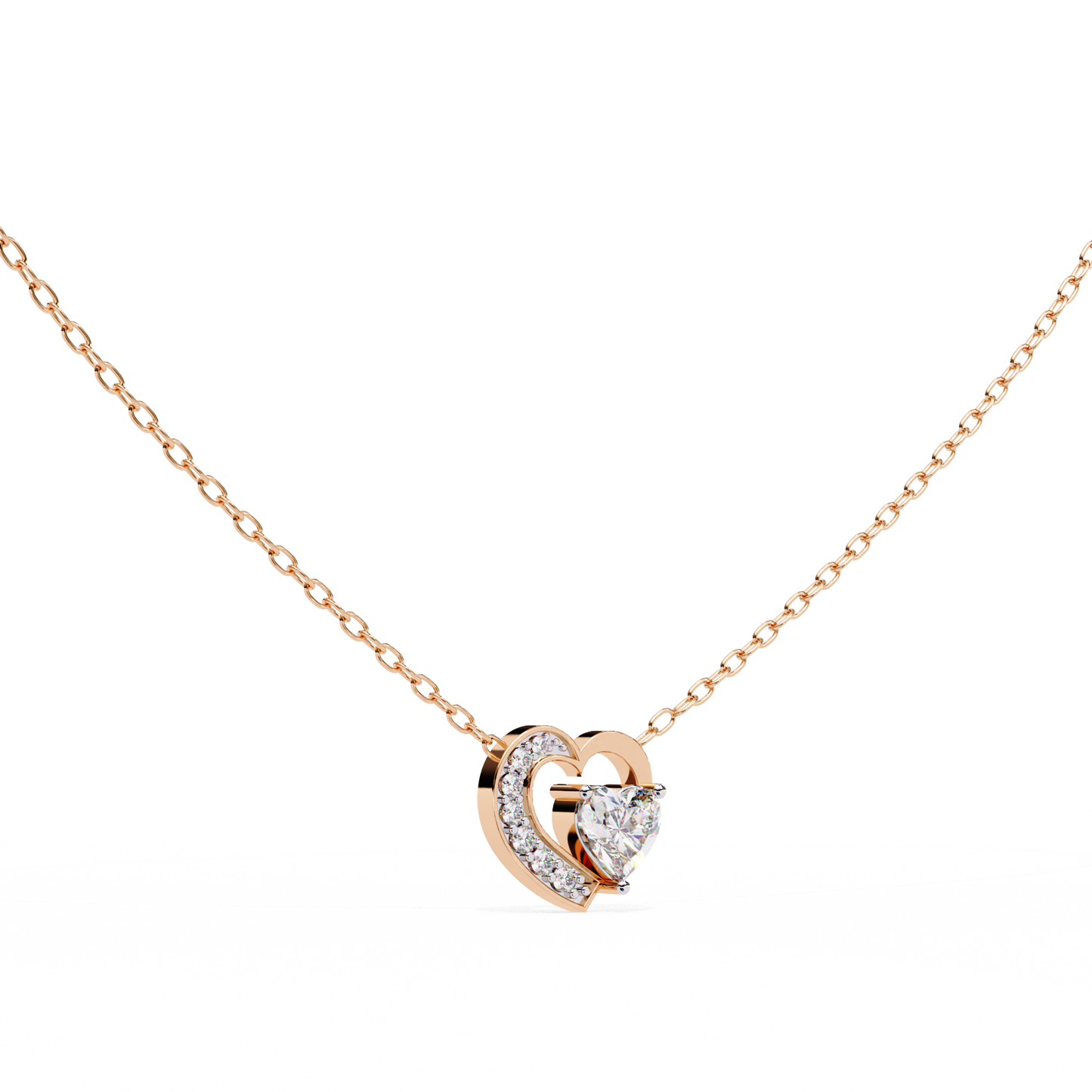 serenade heart lab grown diamond pendant