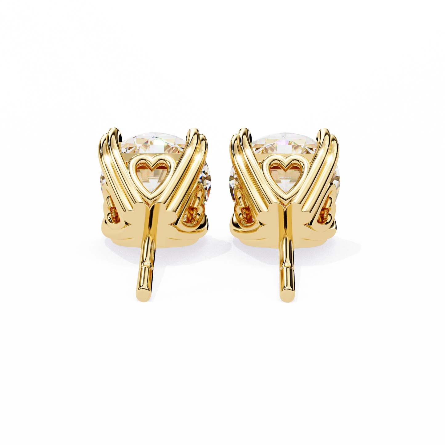 amora heart gallery lab grown diamond studs