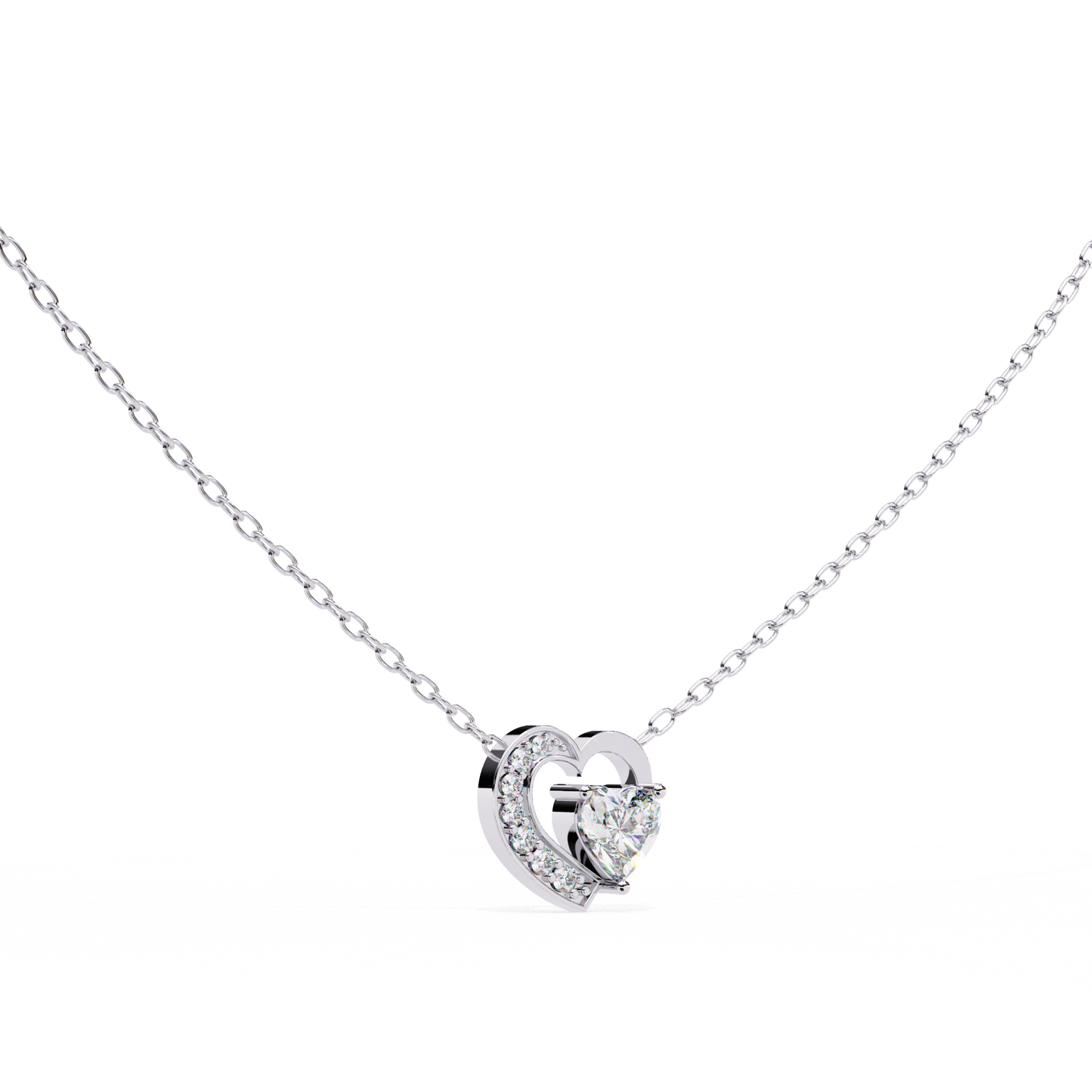serenade heart lab grown diamond pendant