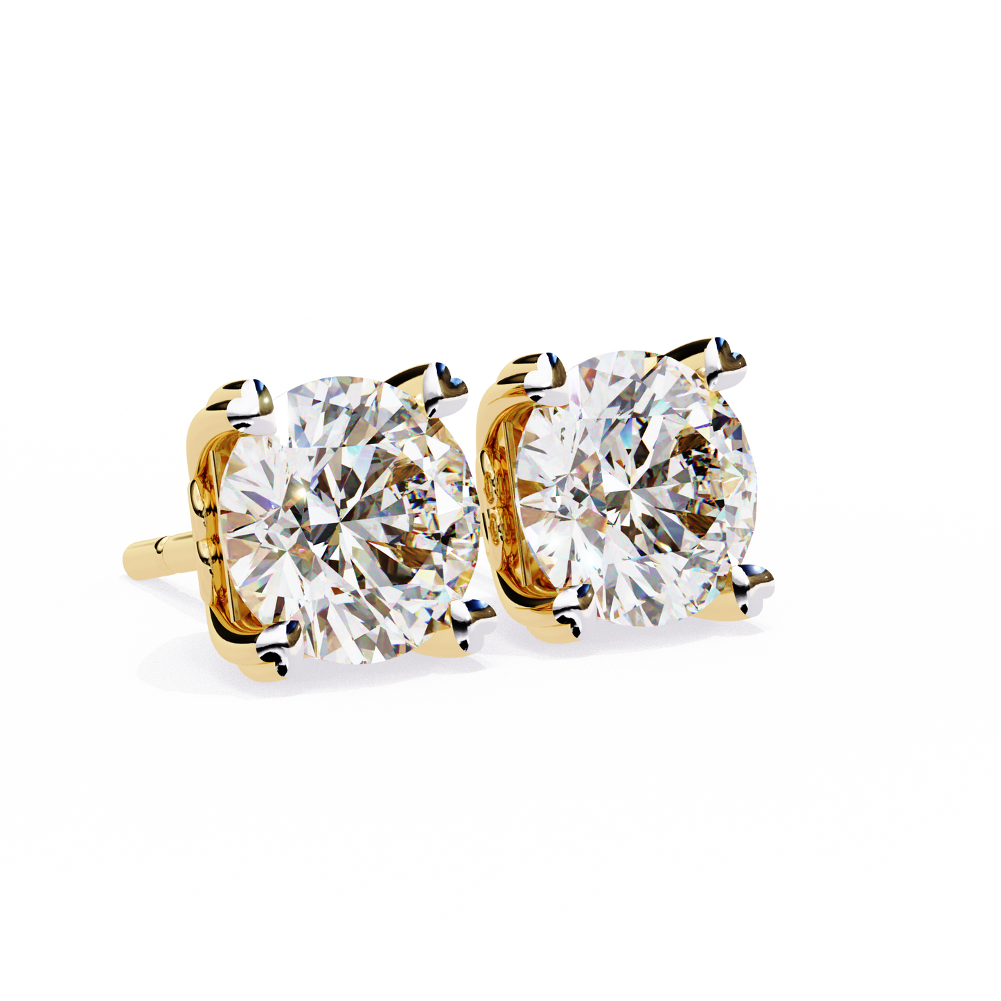 amora heart gallery lab grown diamond studs