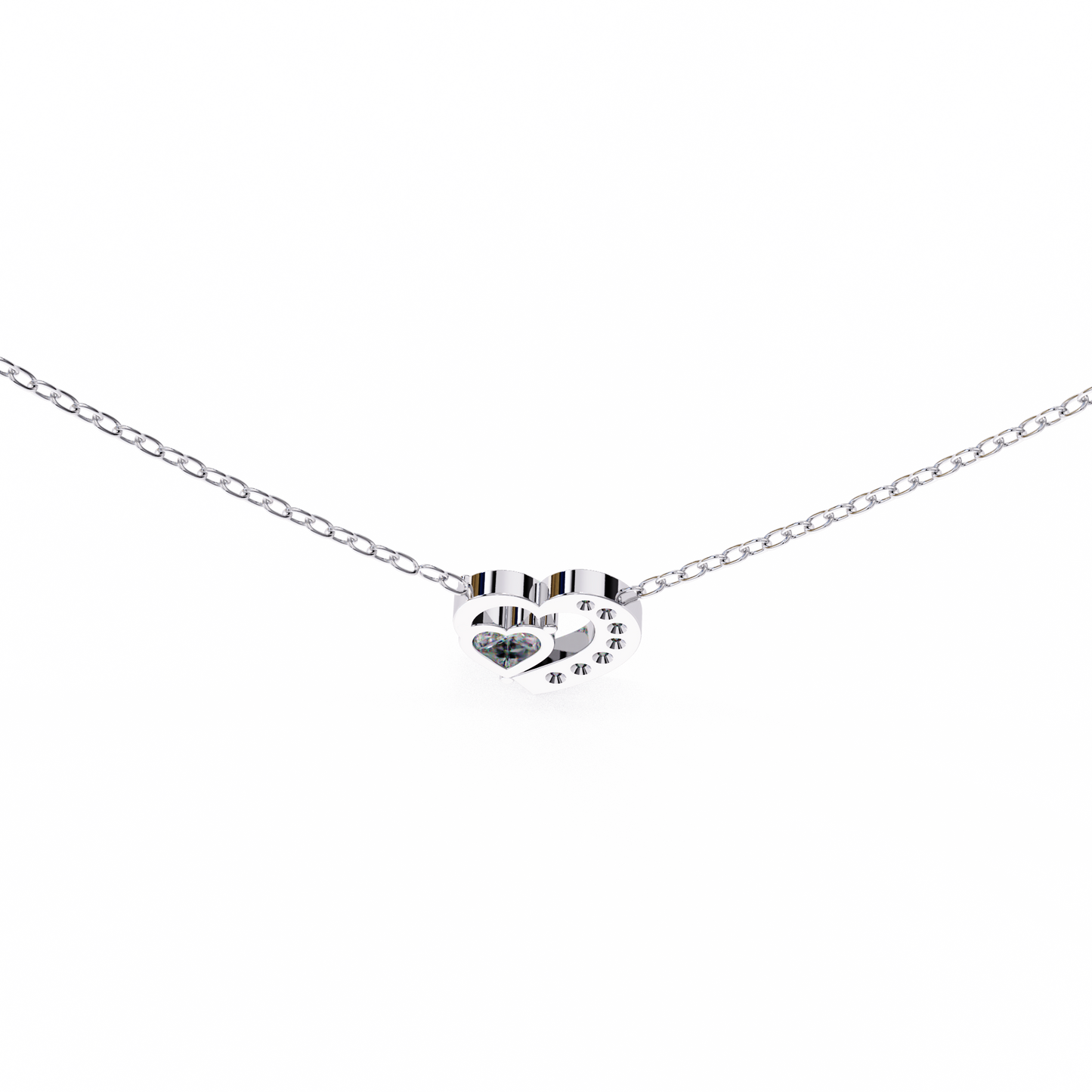 serenade heart lab grown diamond pendant