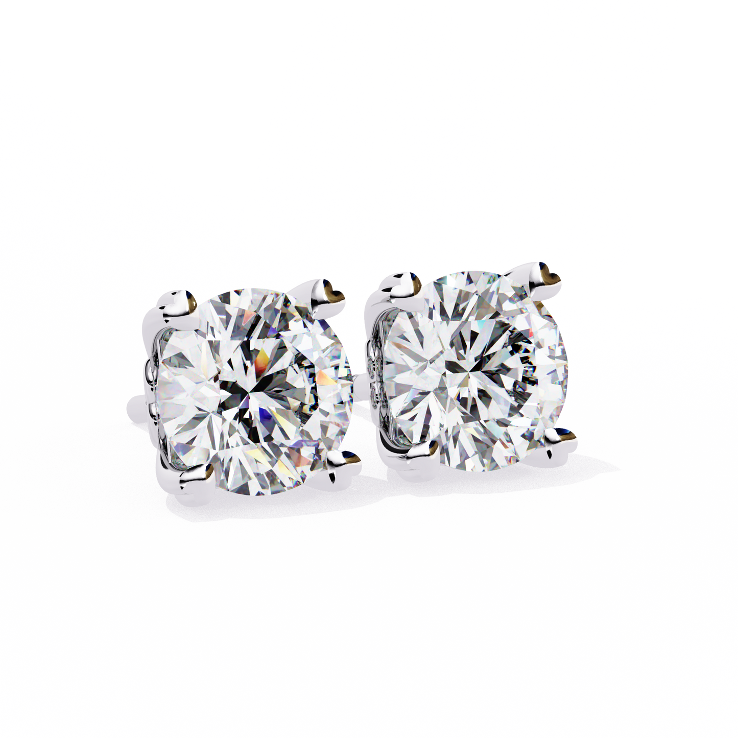 amora heart gallery lab grown diamond studs