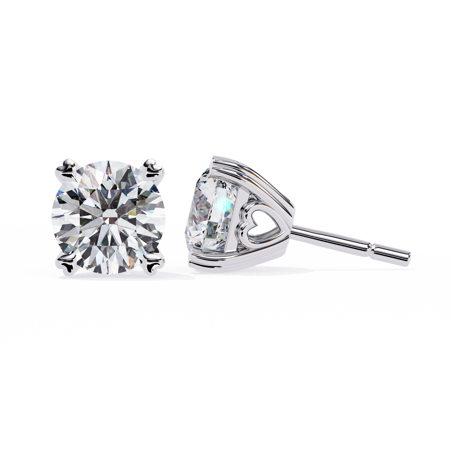 amora heart gallery lab grown diamond studs
