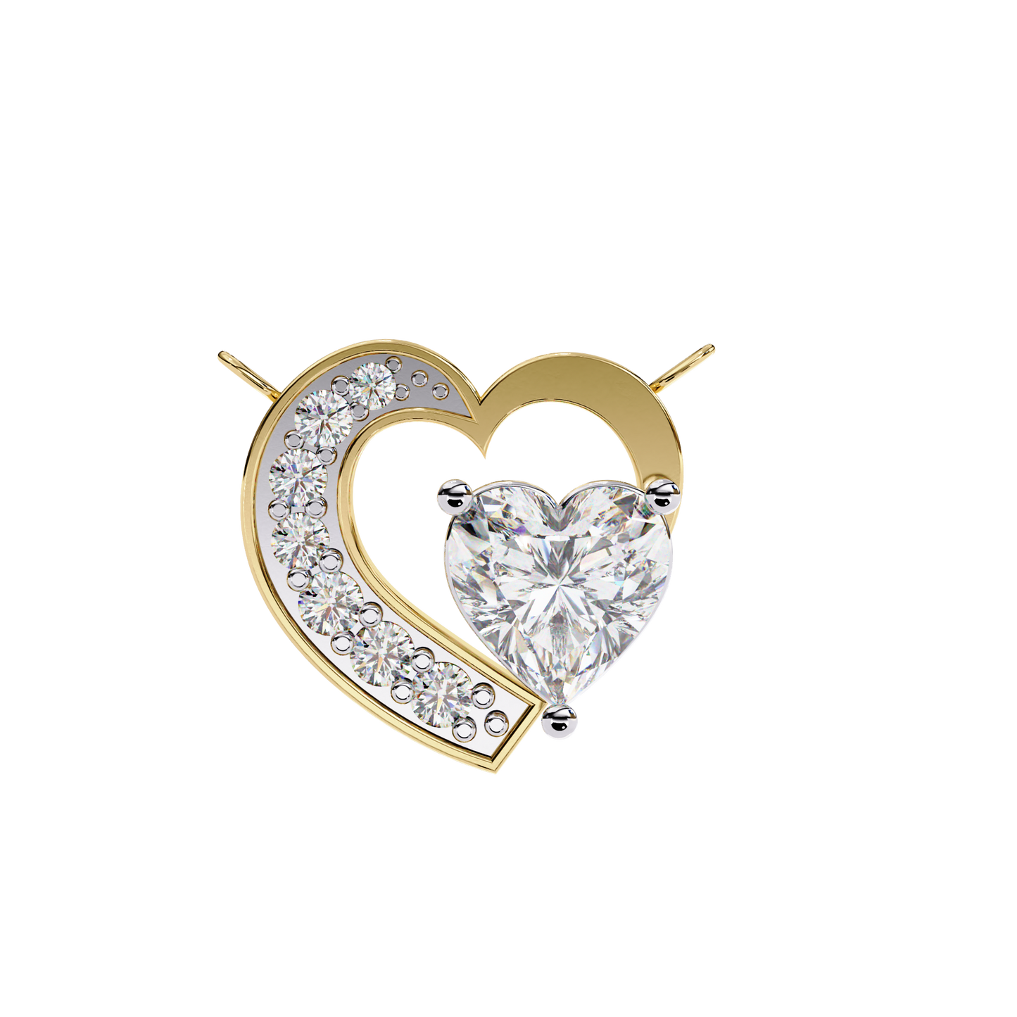 serenade heart lab grown diamond pendant