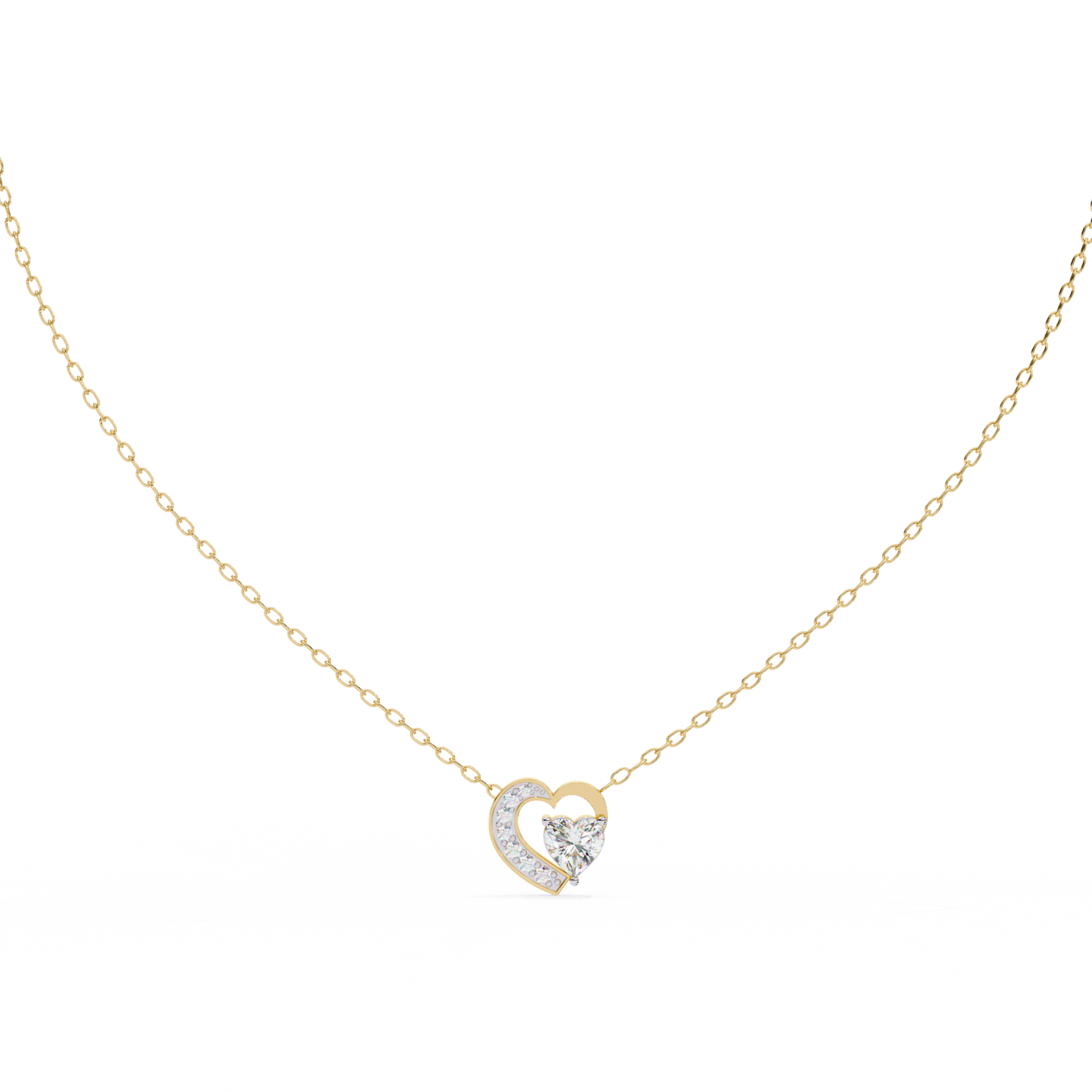serenade heart lab grown diamond pendant