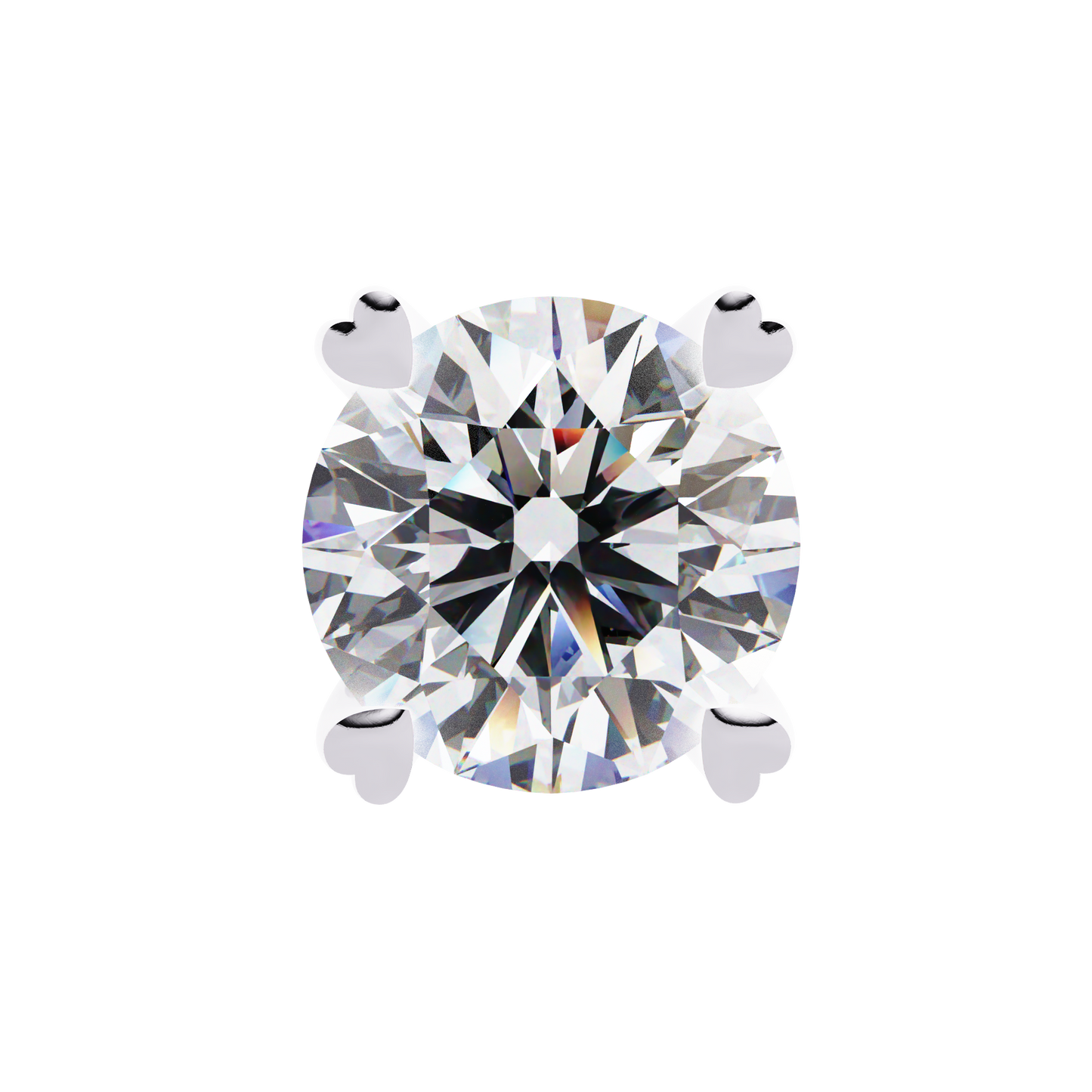 amora heart gallery lab grown diamond studs