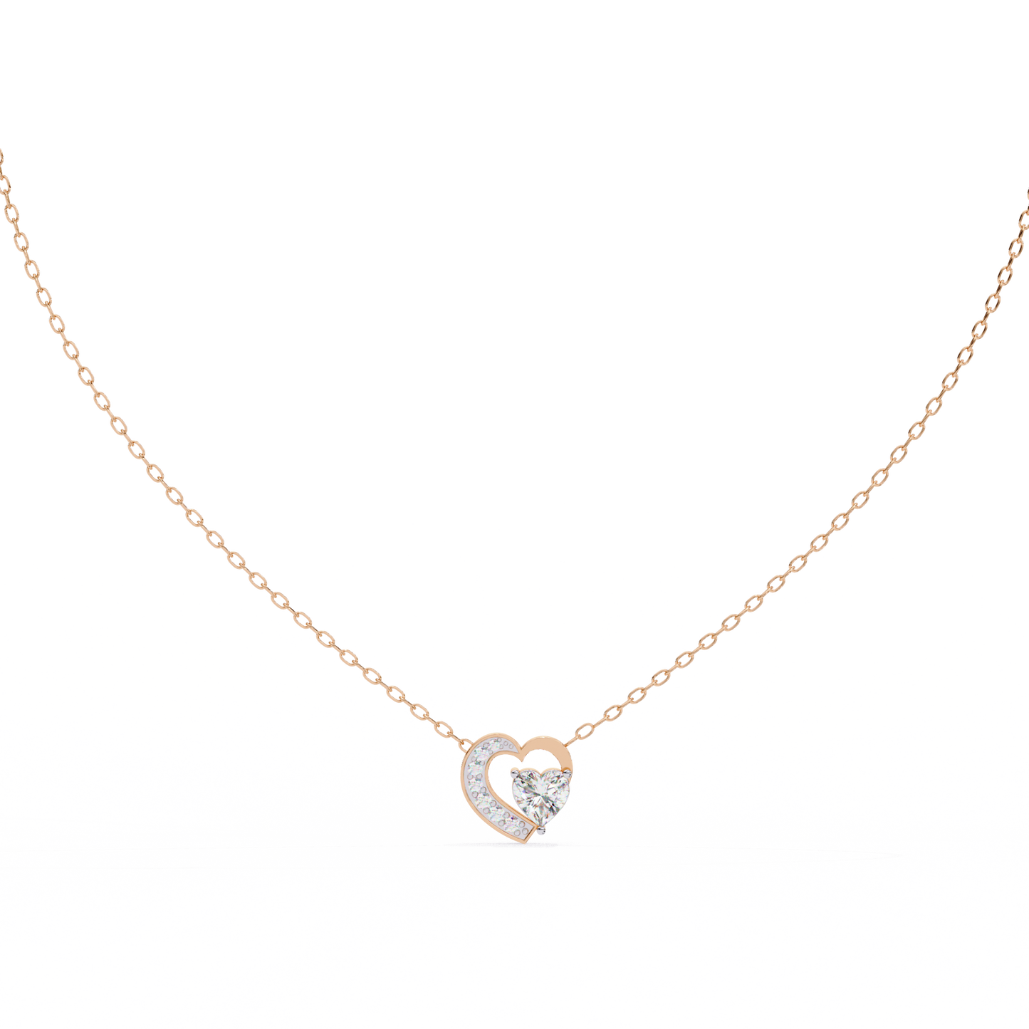 serenade heart lab grown diamond pendant