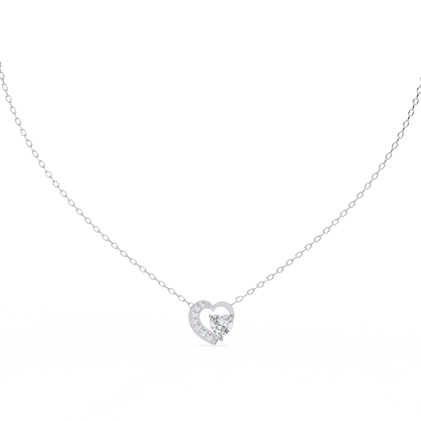 serenade heart lab grown diamond pendant