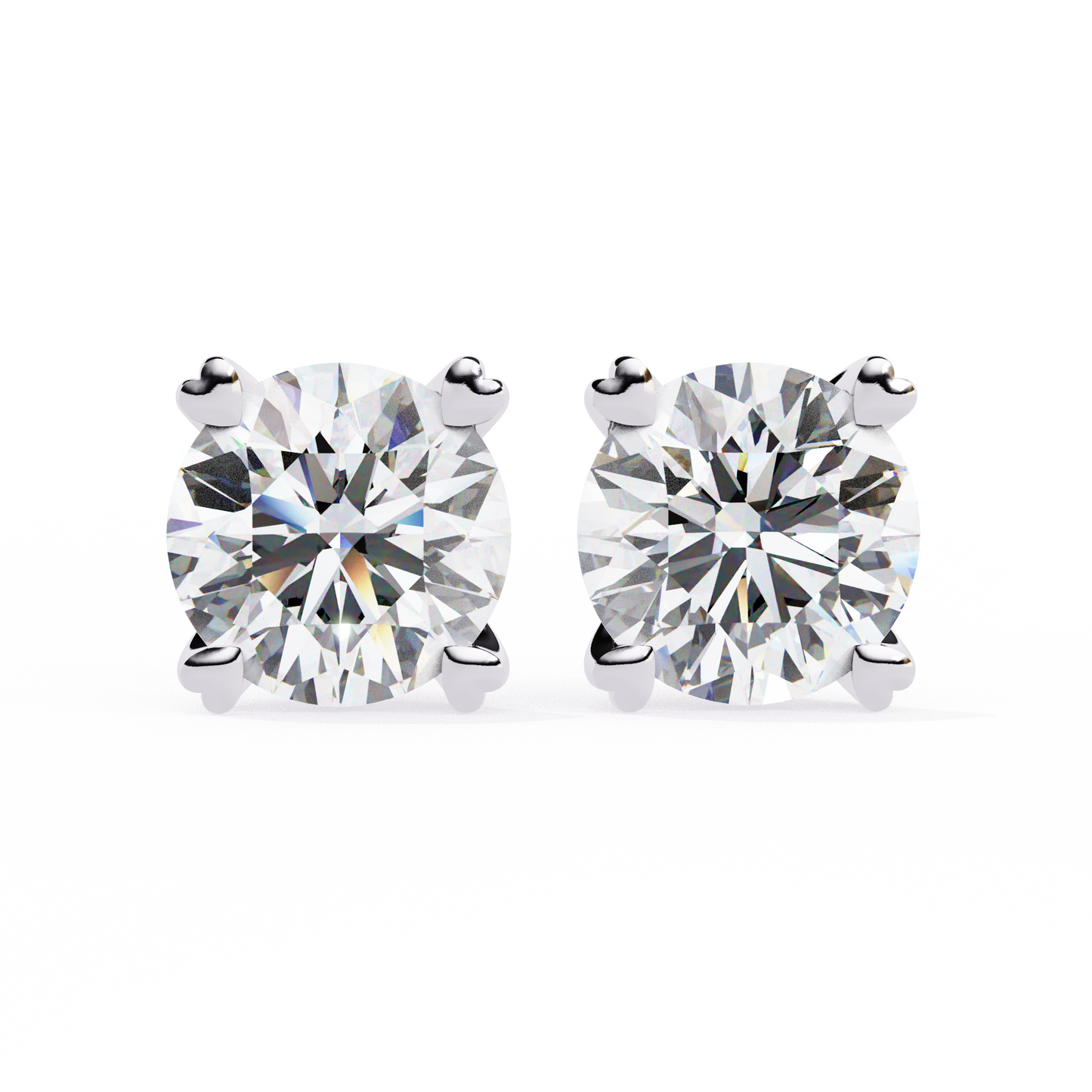 amora heart gallery lab grown diamond studs