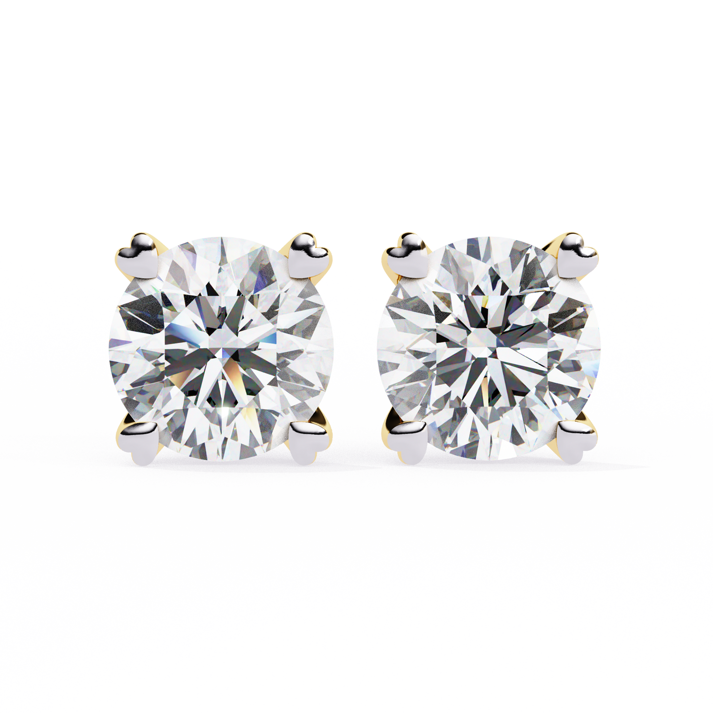 amora heart gallery lab grown diamond studs