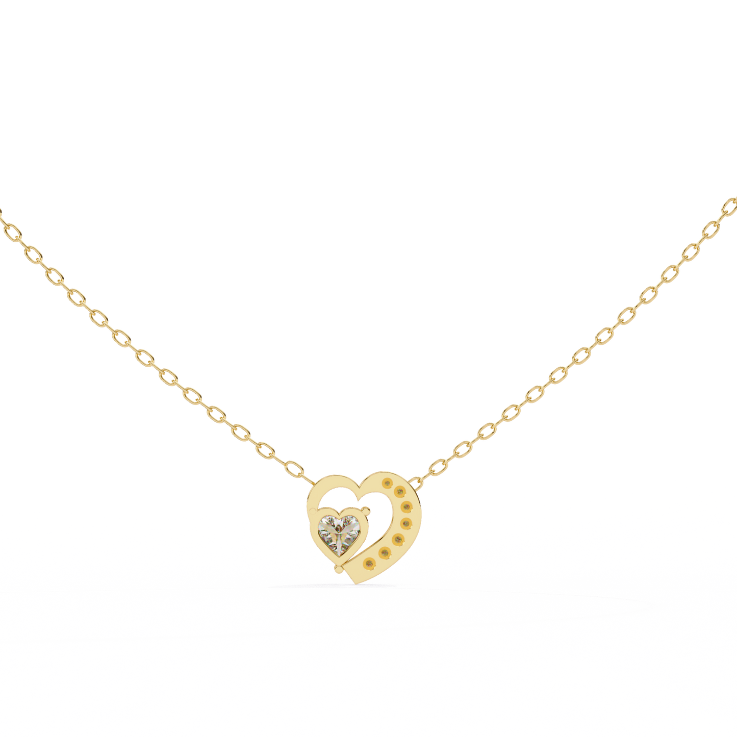 serenade heart lab grown diamond pendant