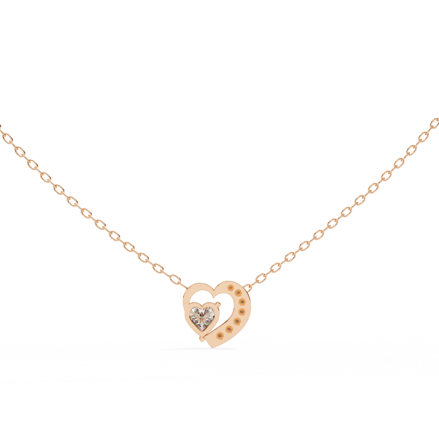 serenade heart lab grown diamond pendant