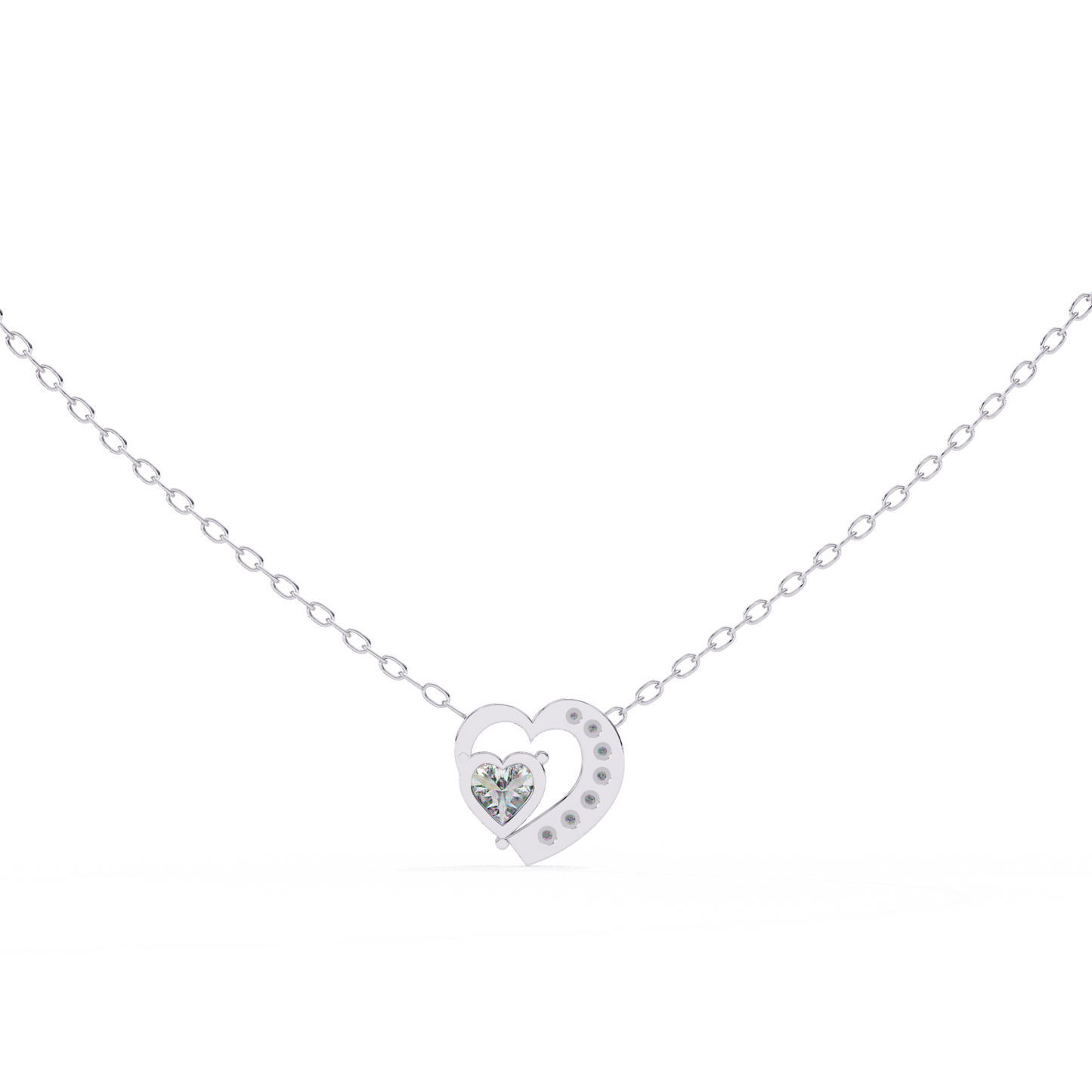 serenade heart lab grown diamond pendant