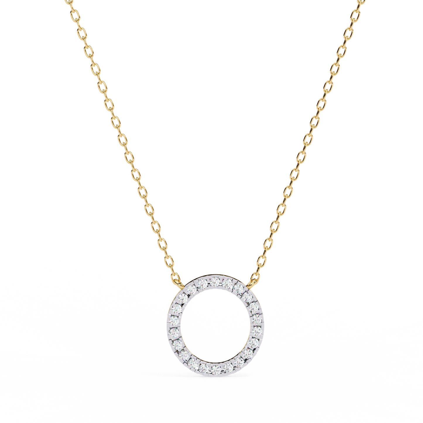 eternelle circle lab grown diamond pendant