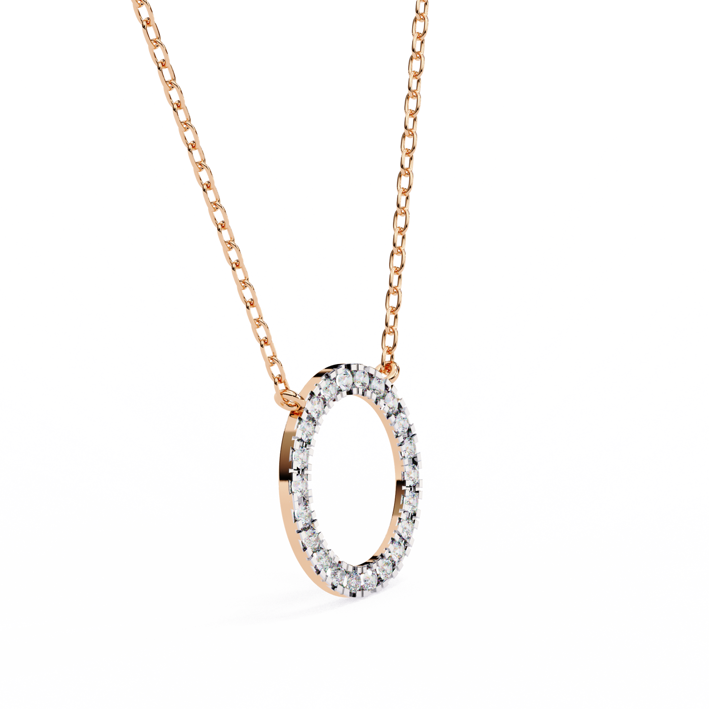 eternelle circle lab grown diamond pendant