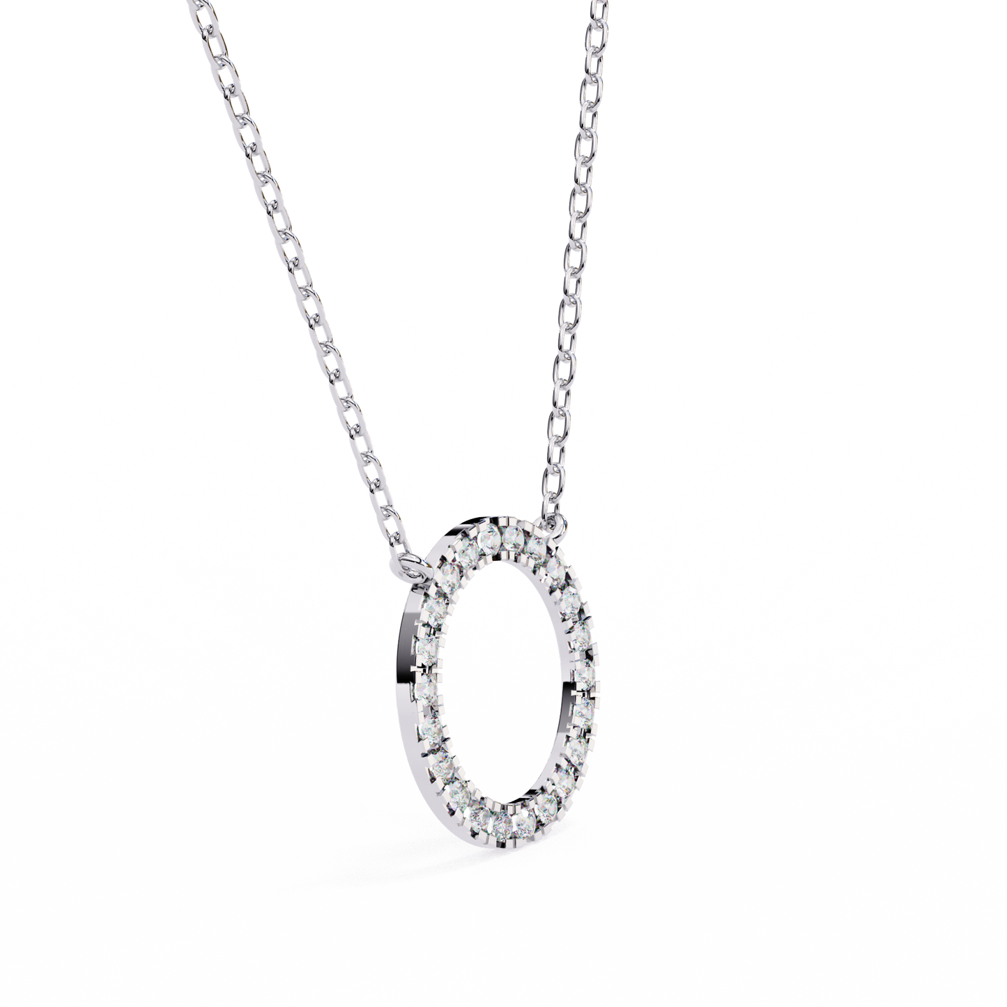 eternelle circle lab grown diamond pendant