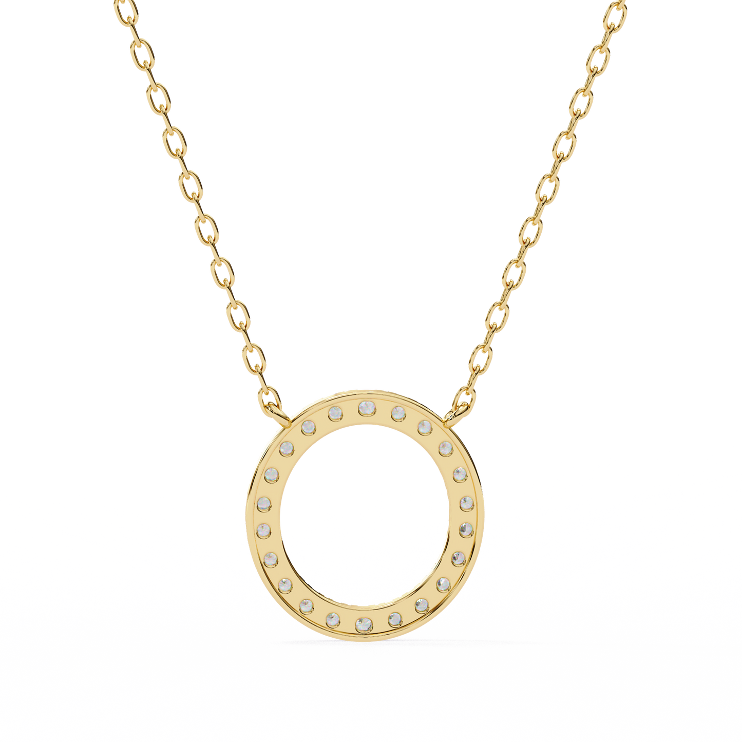 eternelle circle lab grown diamond pendant