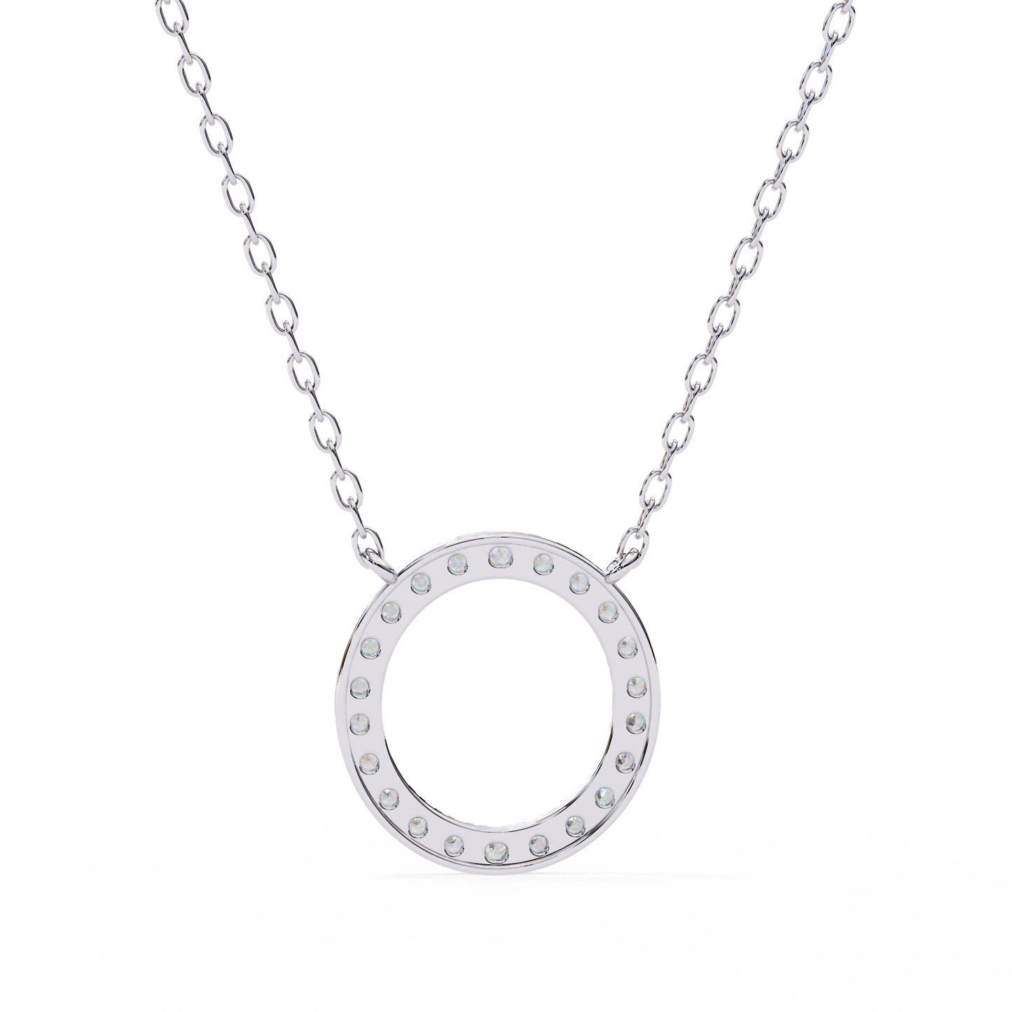 eternelle circle lab grown diamond pendant