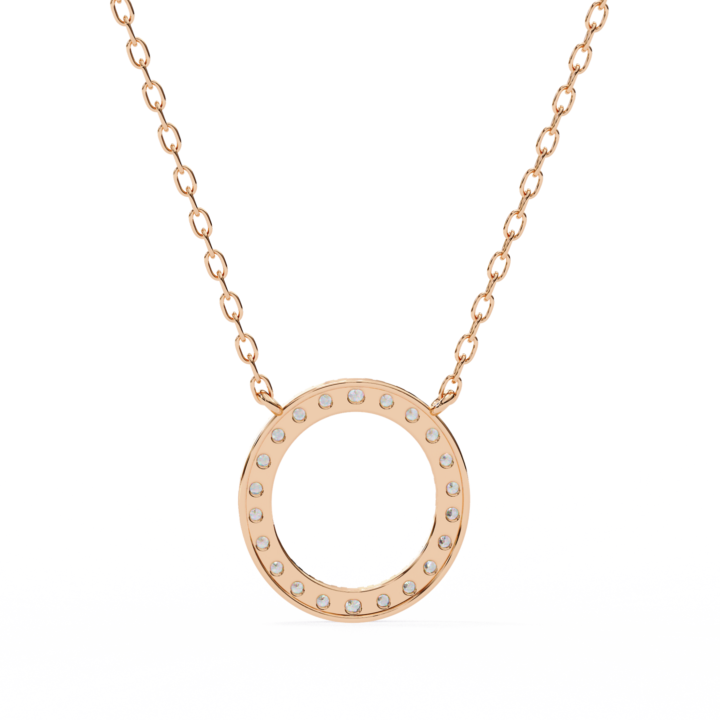 eternelle circle lab grown diamond pendant